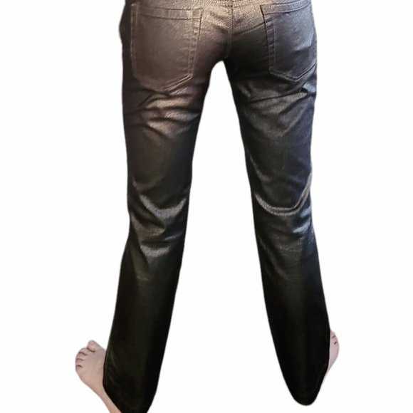Y2k DOLCE & GABBANA vintage Metallic LOW RISE Jeans - Picture 7 of 10